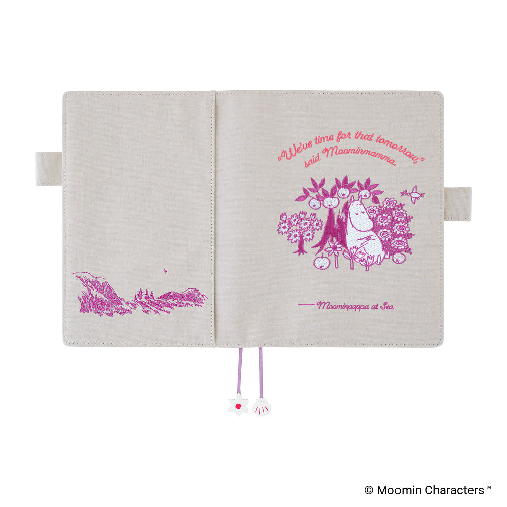 Hobonichi Techo 2027 - A5 Cover Only - Moomin: My Yard (Pink Gray)
