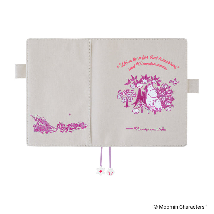 Hobonichi Techo 2027 - A5 Cover Only - Moomin: My Yard (Pink Gray)