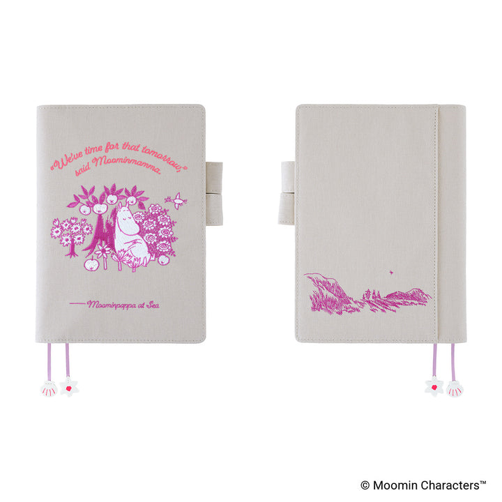 Hobonichi Techo 2027 - A5 Cover Only - Moomin: My Yard (Pink Gray)