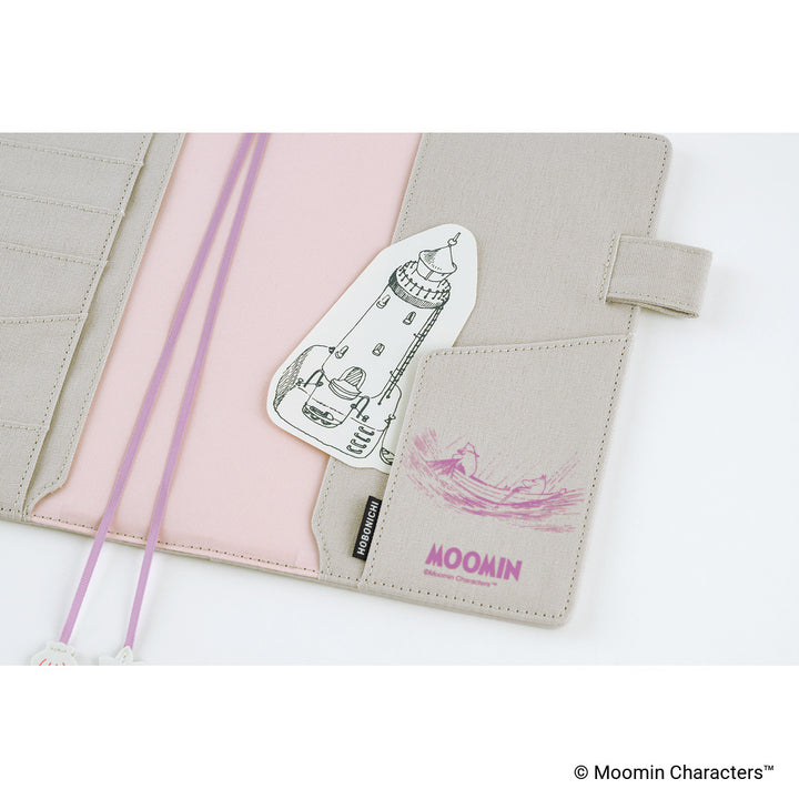 Hobonichi Techo 2027 - A5 Cover Only - Moomin: My Yard (Pink Gray)