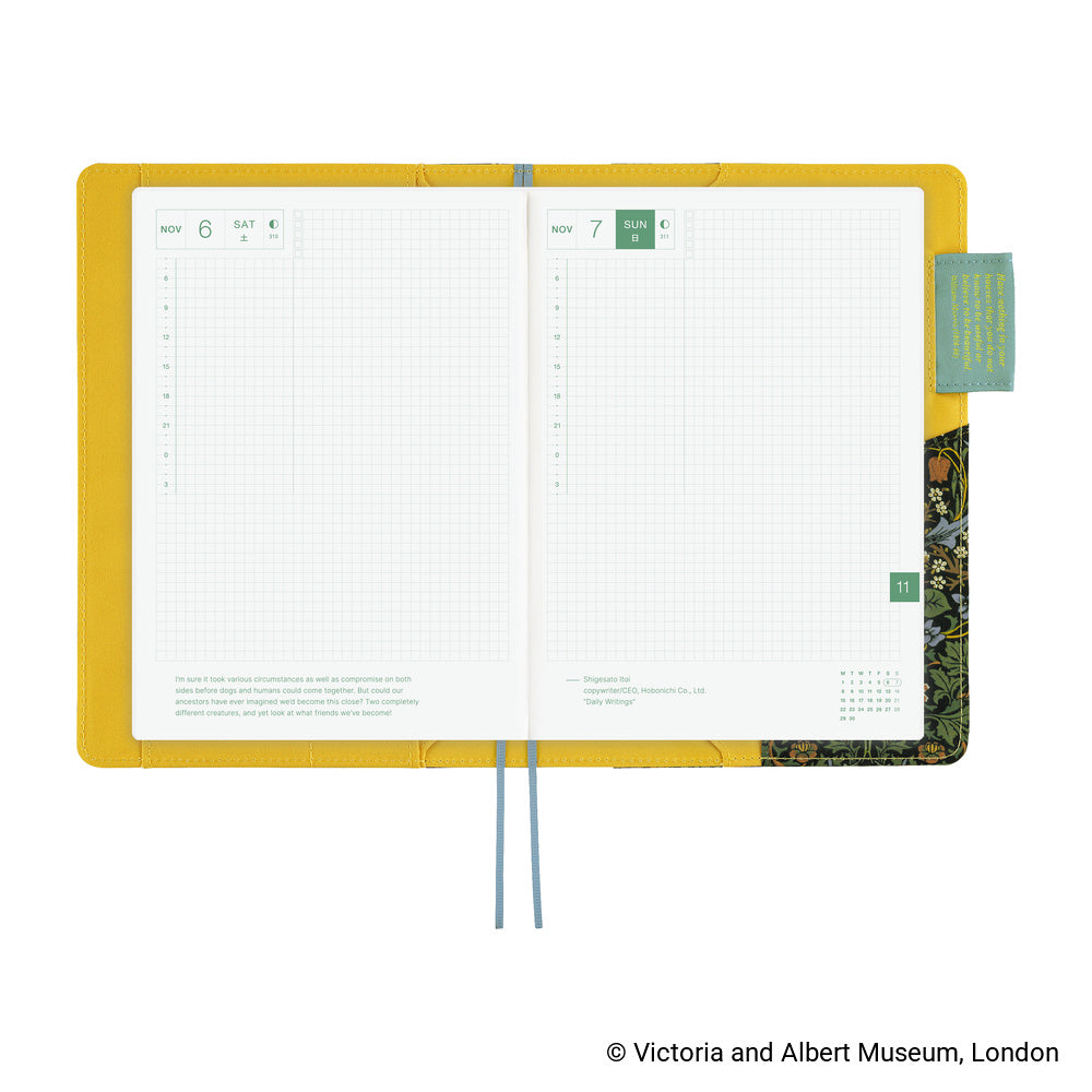 Hobonichi Techo 2027 - A5 Cover Only - V&A Series: Blackthorn