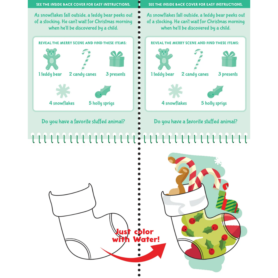 Peter Pauper Press - Colour With Water - Christmas