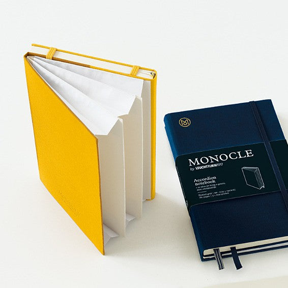 Leuchtturm1917 - Monocle Notebook - B6+ - Wallet/Accordion Notebook - Yellow - Dotted