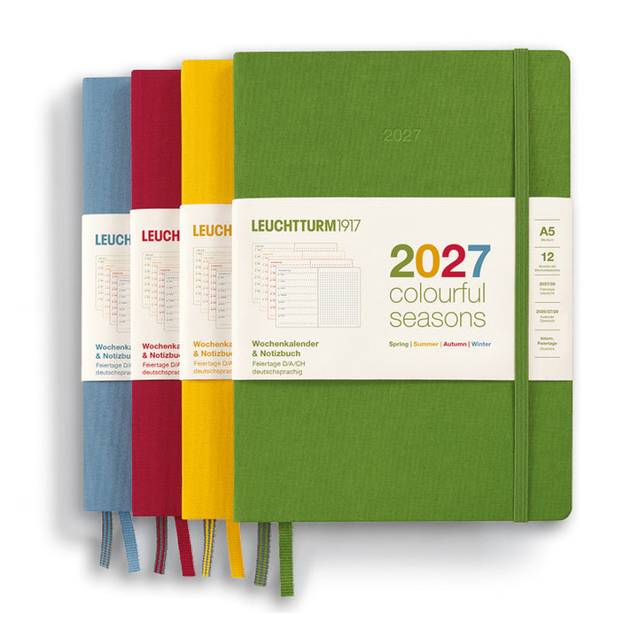 Leuchtturm1917 - 2027 Weekly Planner & Notebook - A5 Dotted - Colourful Seasons Edition