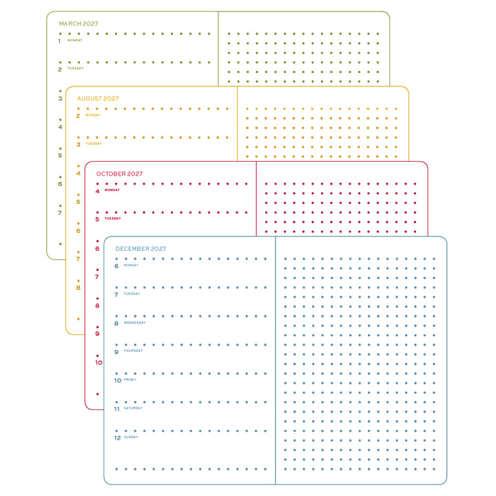 Leuchtturm1917 - 2027 Weekly Planner & Notebook - A5 Dotted - Colourful Seasons Edition