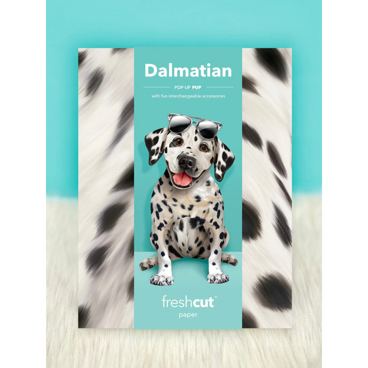 Fresh Cut Paper - Pop-Up Pup with Note Card and Accessories - Dalmatian
