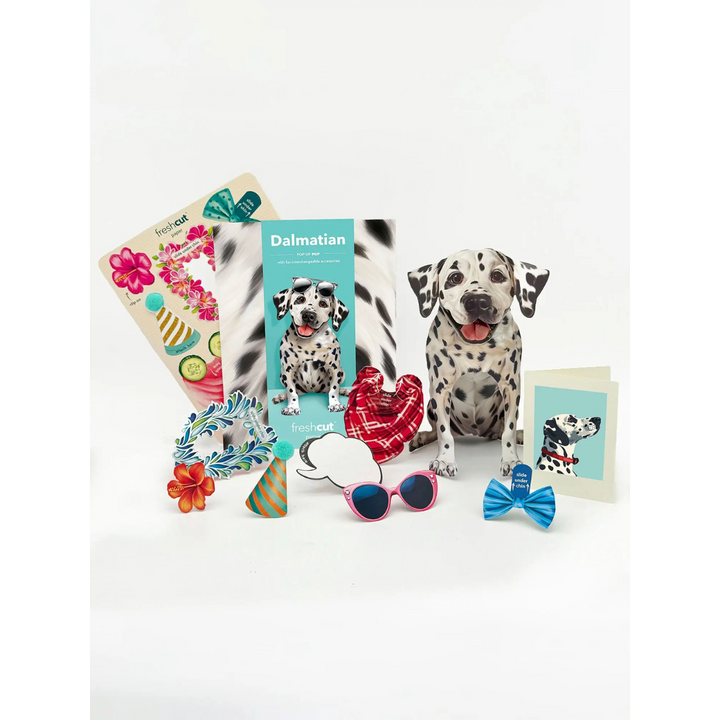 Fresh Cut Paper - Pop-Up Pup with Note Card and Accessories - Dalmatian