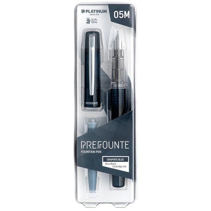 Platinum - Prefounte - Fountain Pen - Graphite Blue