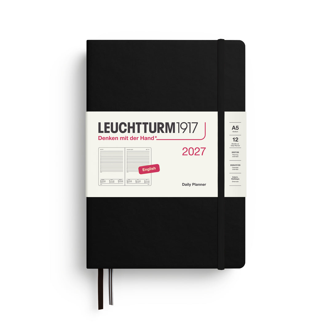 Leuchtturm1917 - 2027 Daily Planner - A5 Lined - Black