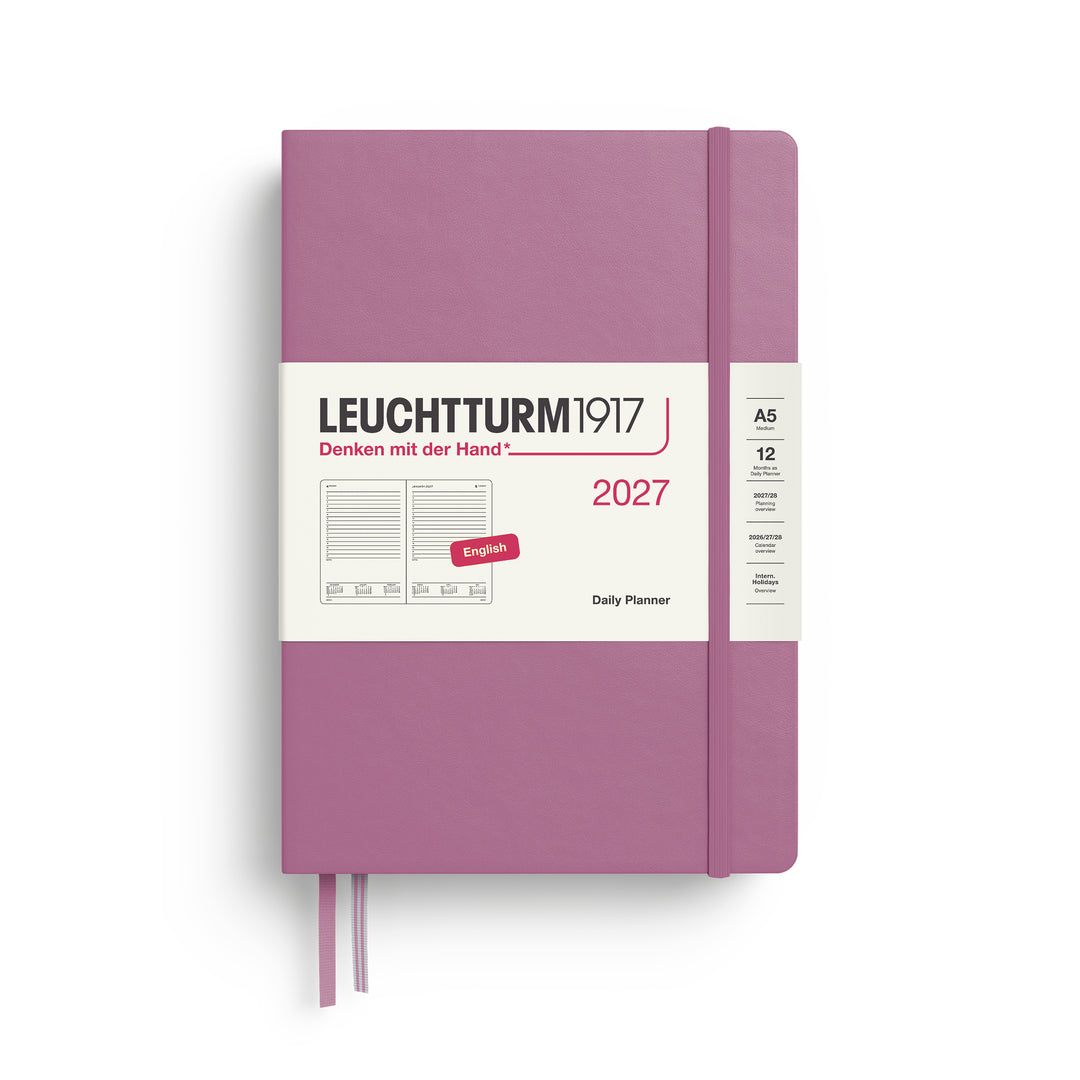 Leuchtturm1917 - 2027 Daily Planner - A5 Lined - Dusty Rose