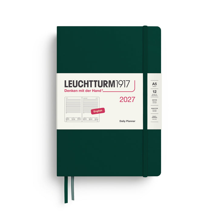 Leuchtturm1917 - 2027 Daily Planner - A5 Lined - Forest Green
