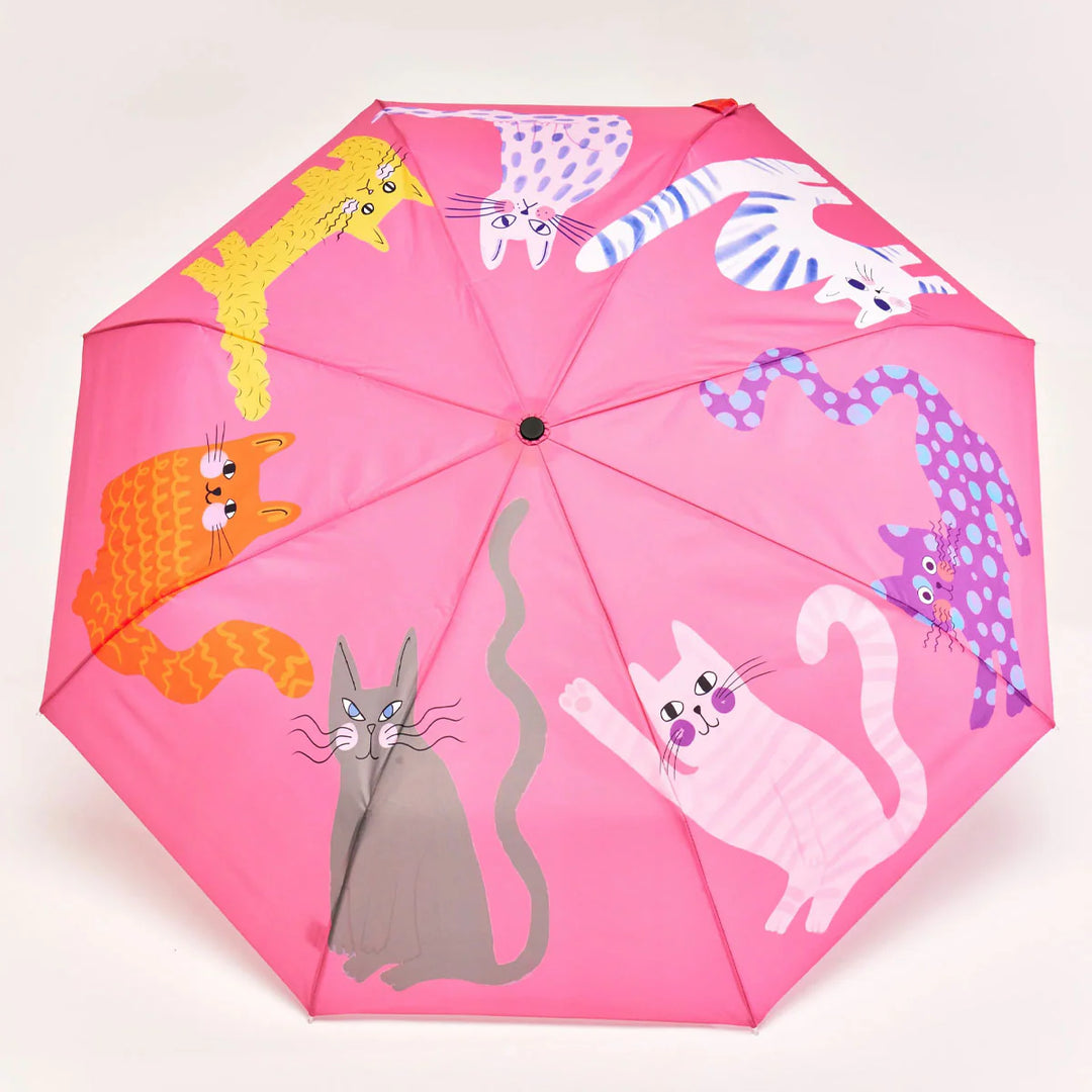 Original Duckhead - Compact Umbrella - Fuchsia Arty Cats
