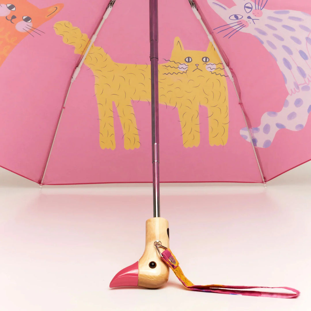 Original Duckhead - Compact Umbrella - Fuchsia Arty Cats