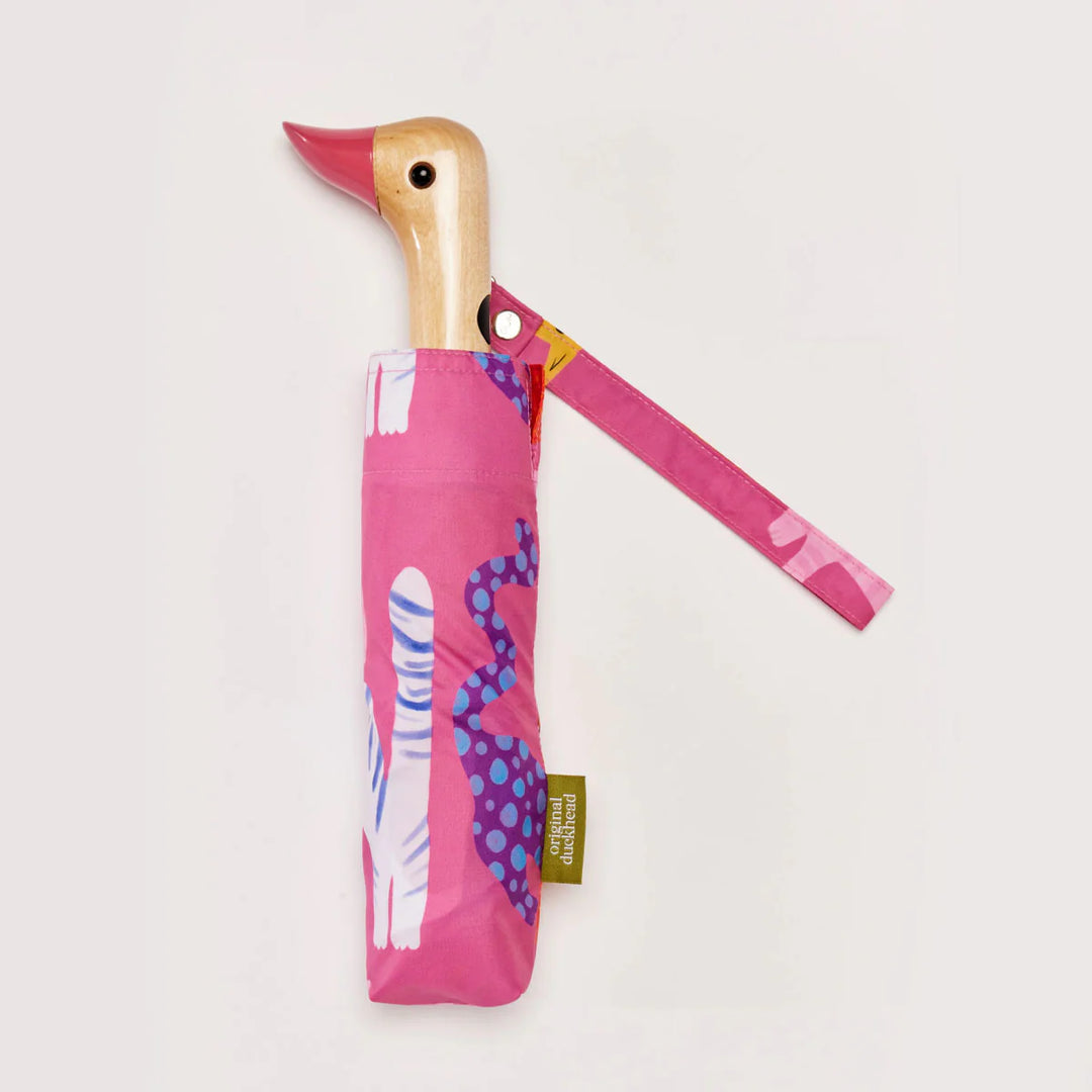 Original Duckhead - Compact Umbrella - Fuchsia Arty Cats