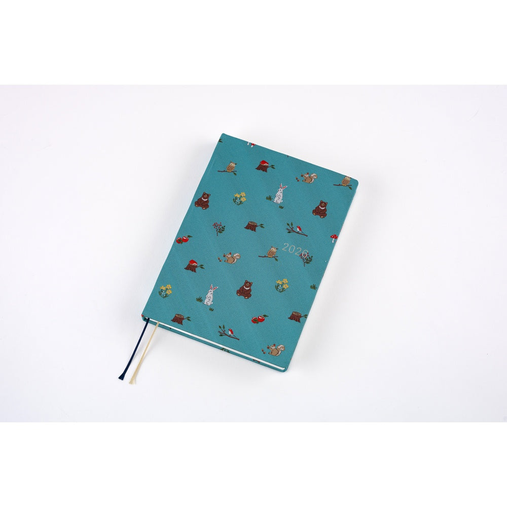 Hobonichi Techo 2026 - Cousin A5 HON Planner Book - Bow & Tie: In the Forest - English/January Start/Monday Start