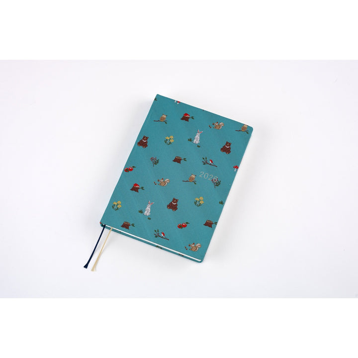 Hobonichi Techo 2026 - Cousin A5 HON Planner Book - Bow & Tie: In the Forest - English/January Start/Monday Start