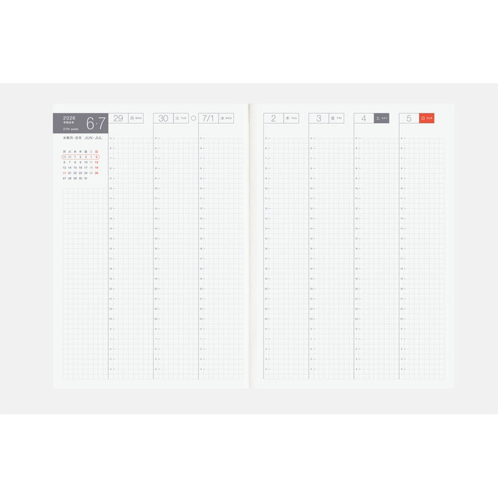 Hobonichi Techo 2026 Spring Edition - Japanese Original Book [A6 size/Daily/Apr
start/Mon start]