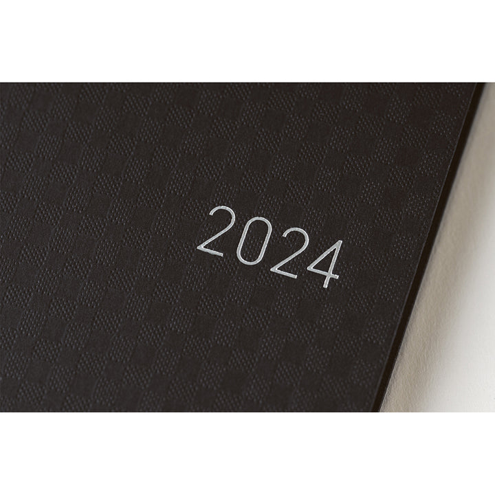 Hobonichi Techo 2024 - Weeks/Wallet Planner Book - Paper Series: Black Gingham (English/Monday Start/January Start)