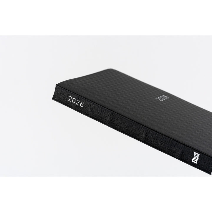Hobonichi Techo 2026 -  Original (A6) HON Planner Book - Paper Series: Black Gingham - English/January Start/Monday Start