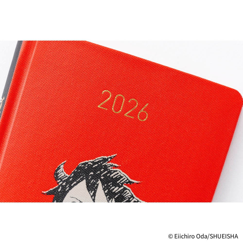 Hobonichi Techo 2026 - Weeks/Wallet Planner Book - ONE PIECE magazine: Straw Hat Luffy (Red) [English/Tall & Slim/Jan Start]