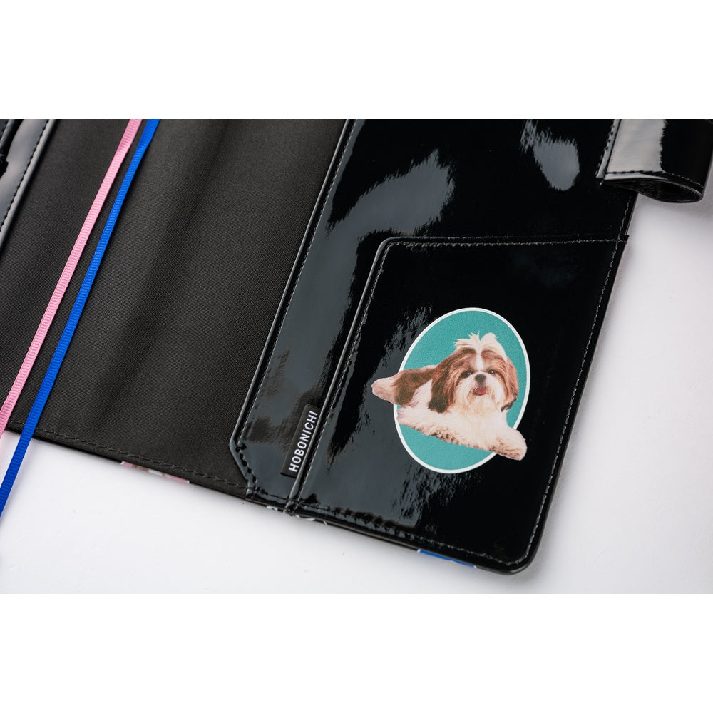 Hobonichi Techo 2026 - A5 Cover Only - Candy Stripper: Random Dog & Cat (Black)