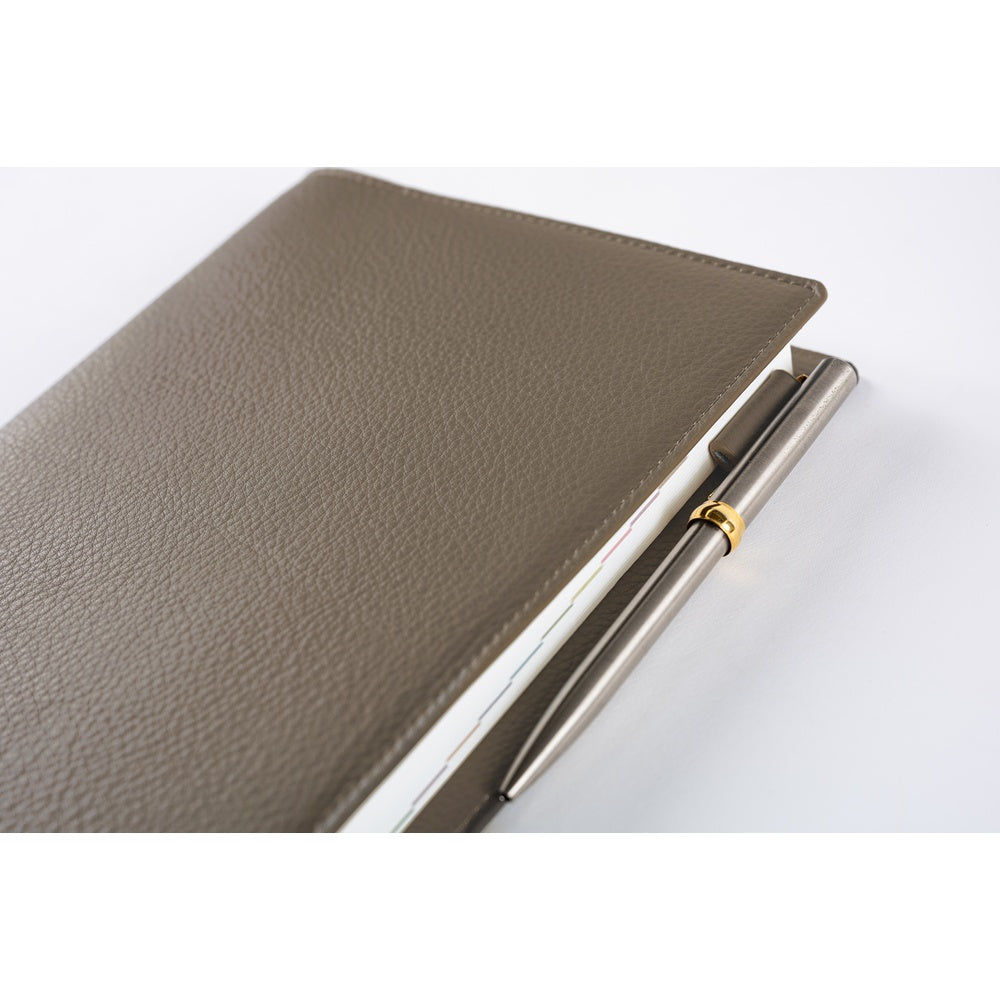 Hobonichi Techo 2026 - A5 Cover Only -  Leather: Taut (Gray & Light Blue)