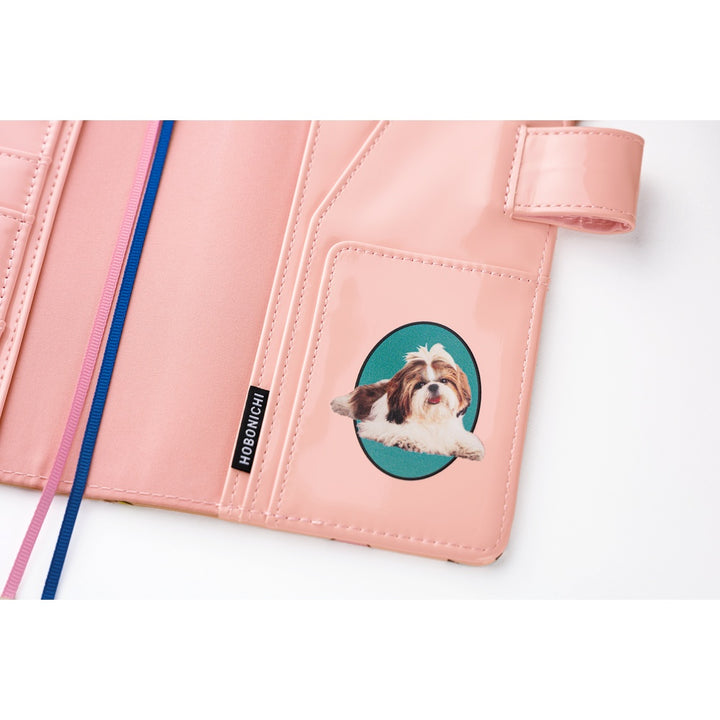 Hobonichi Techo 2026 - A6 Cover Only - Candy Stripper: Random Dog & Cat (Pink)