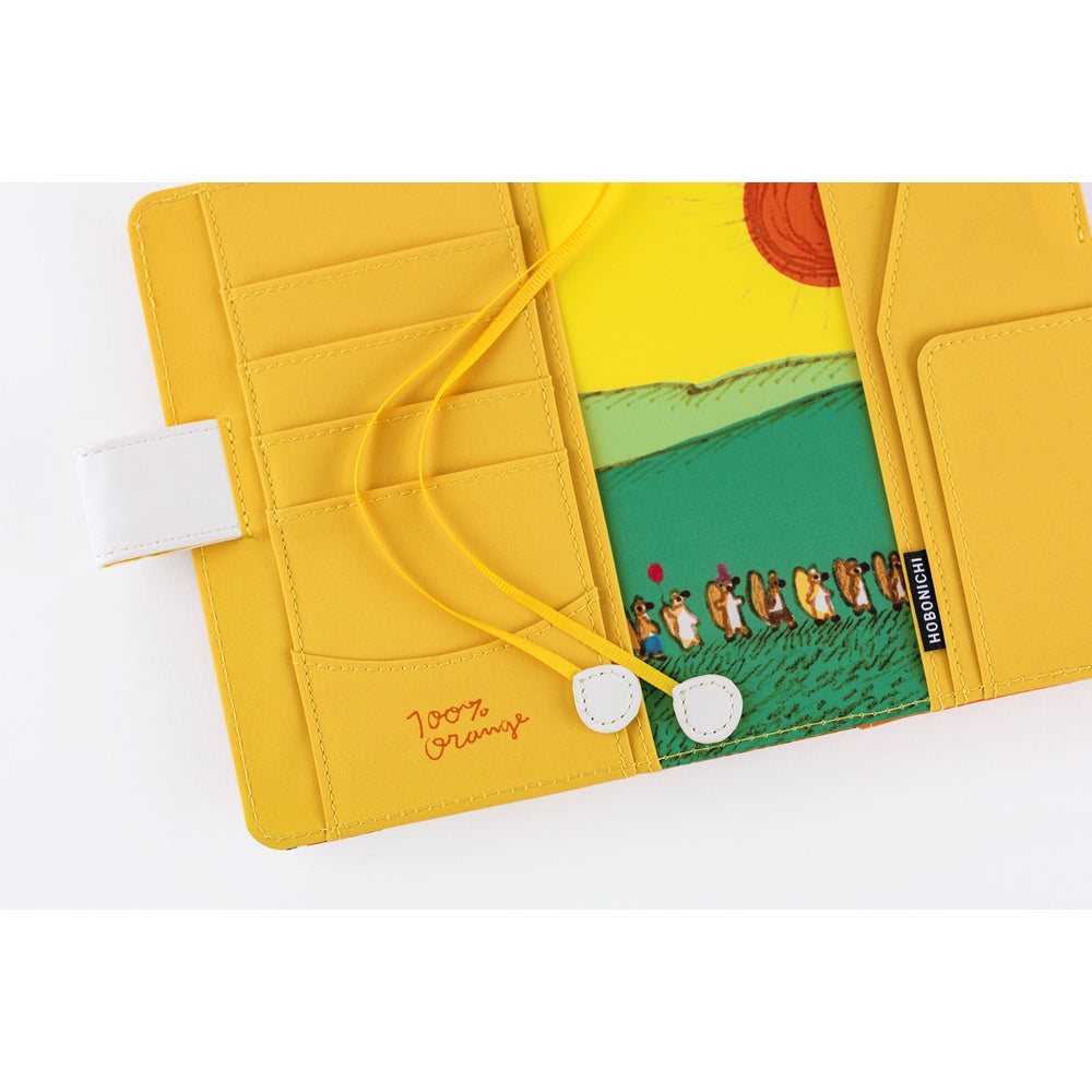 Hobonichi Techo 2026 - A6 Cover Only - 100%ORANGE: Squirrel Squadron