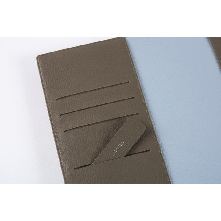 Hobonichi Techo 2026 - A5 Cover Only -  Leather: Taut (Gray & Light Blue)
