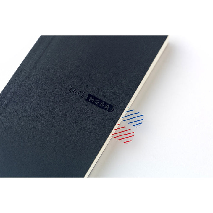 Hobonichi Techo 2026 - Weeks/Wallet MEGA Planner Book - Sneaker: Indigo Black [English/Tall & Slim/Jan Start]