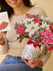 freshcut paper - Large Pop-Up Flower Bouquet - Festive Poinsettias