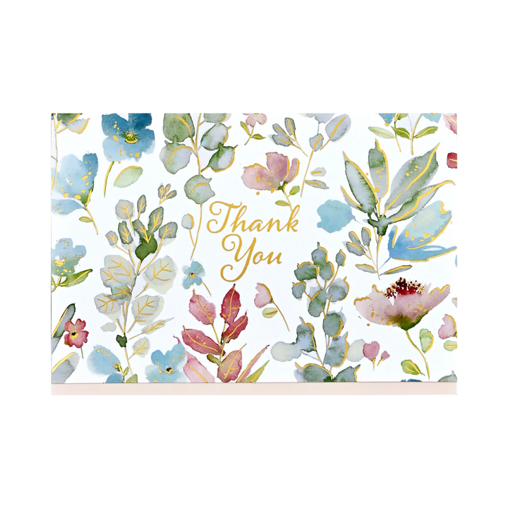 Peter Pauper Press - Thank You Boxed Note Cards - Floral Watercolor