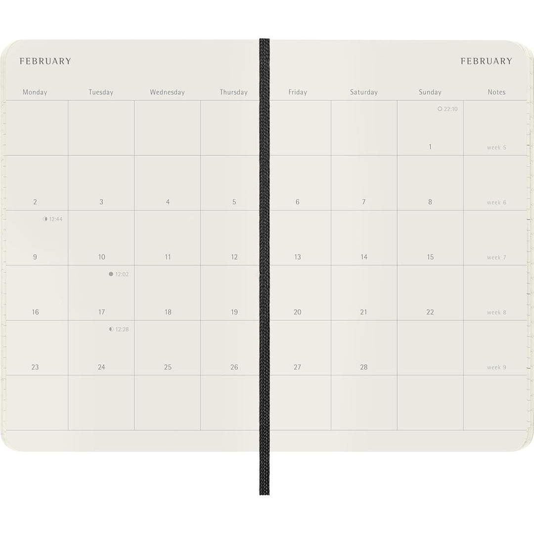 Moleskine 2026 - Monthly Notebook Diary/Planner - Pocket Size (Black/Softcover)
