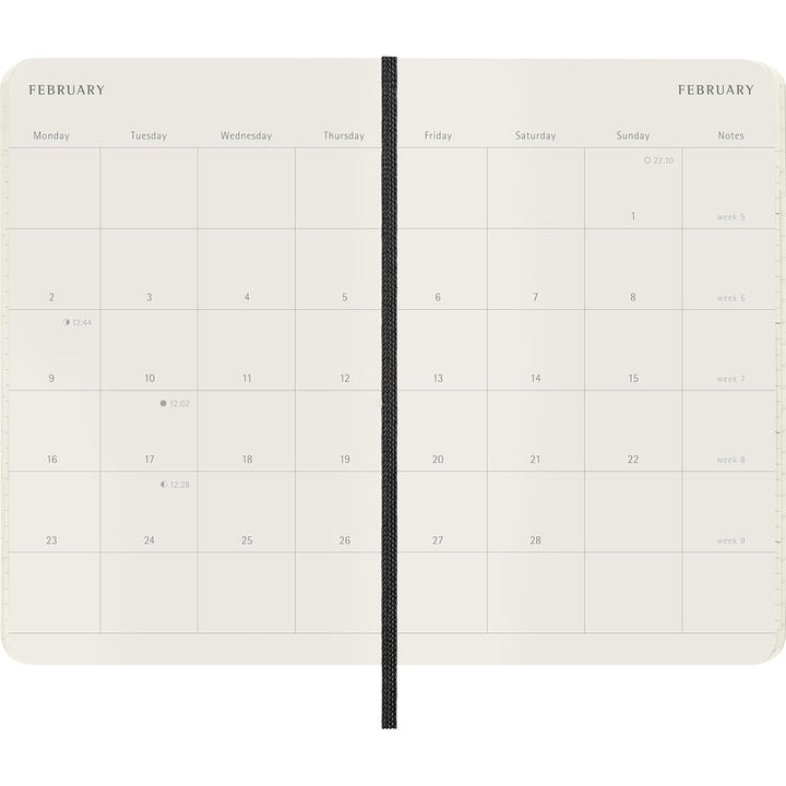 Moleskine 2026 - Monthly Notebook Diary/Planner - Pocket Size (Black/Softcover)