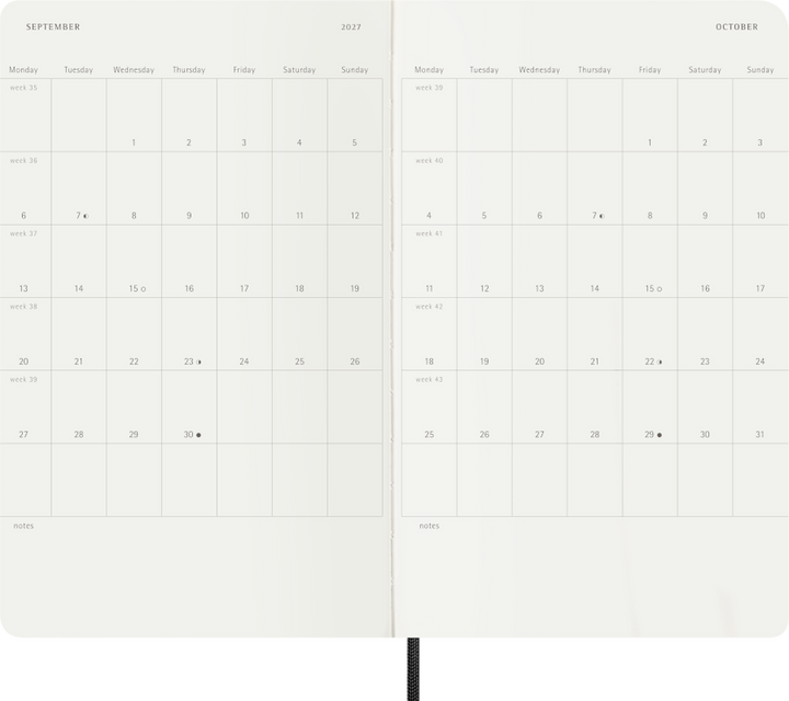 Moleskine - 2027 Classic Weekly Planner - Large (Softcover)