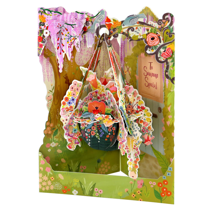 Santoro Swinging Card - Hanging Basket
