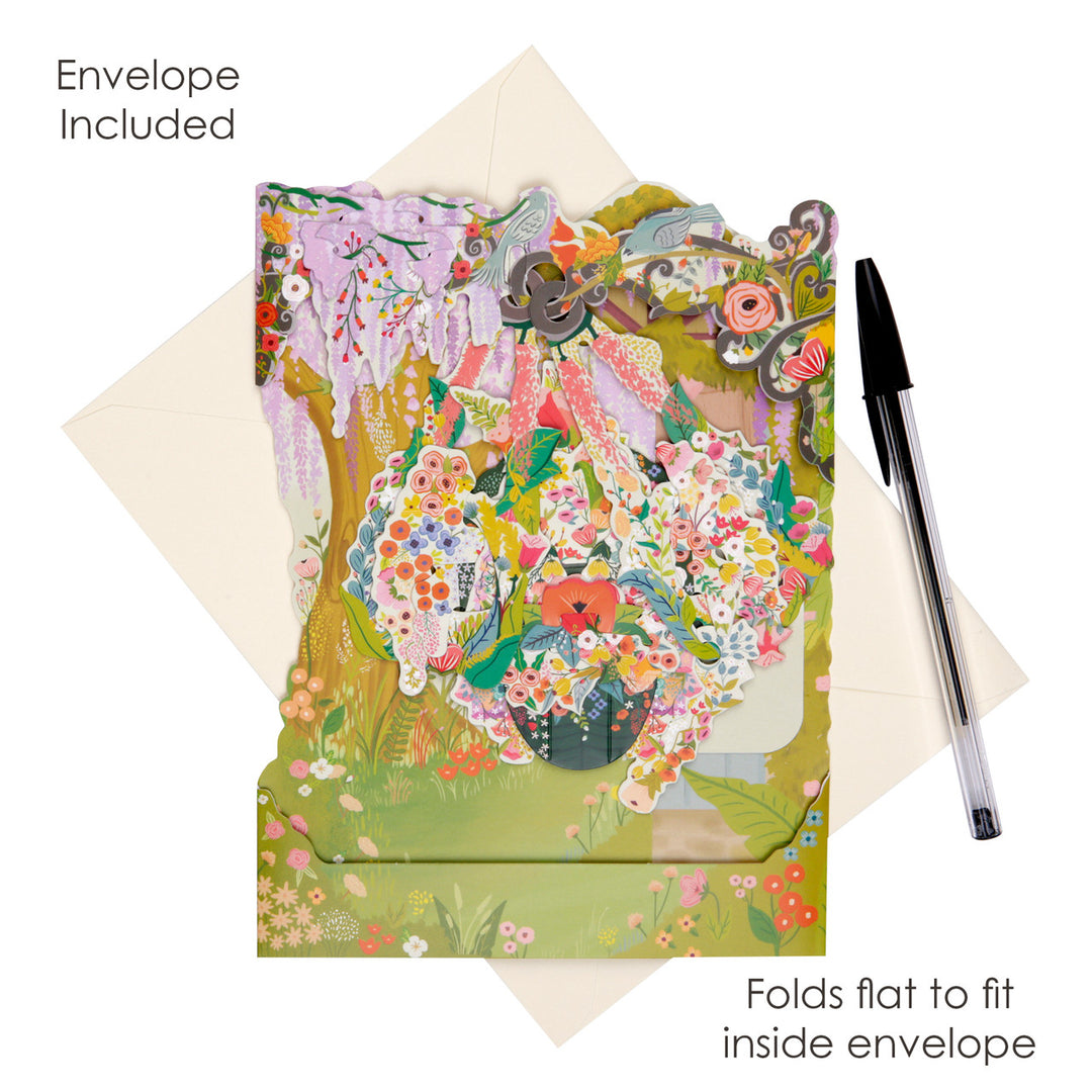 Santoro Swinging Card - Hanging Basket