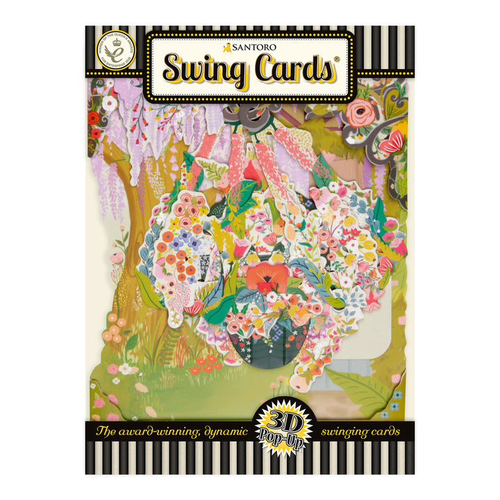 Santoro Swinging Card - Hanging Basket