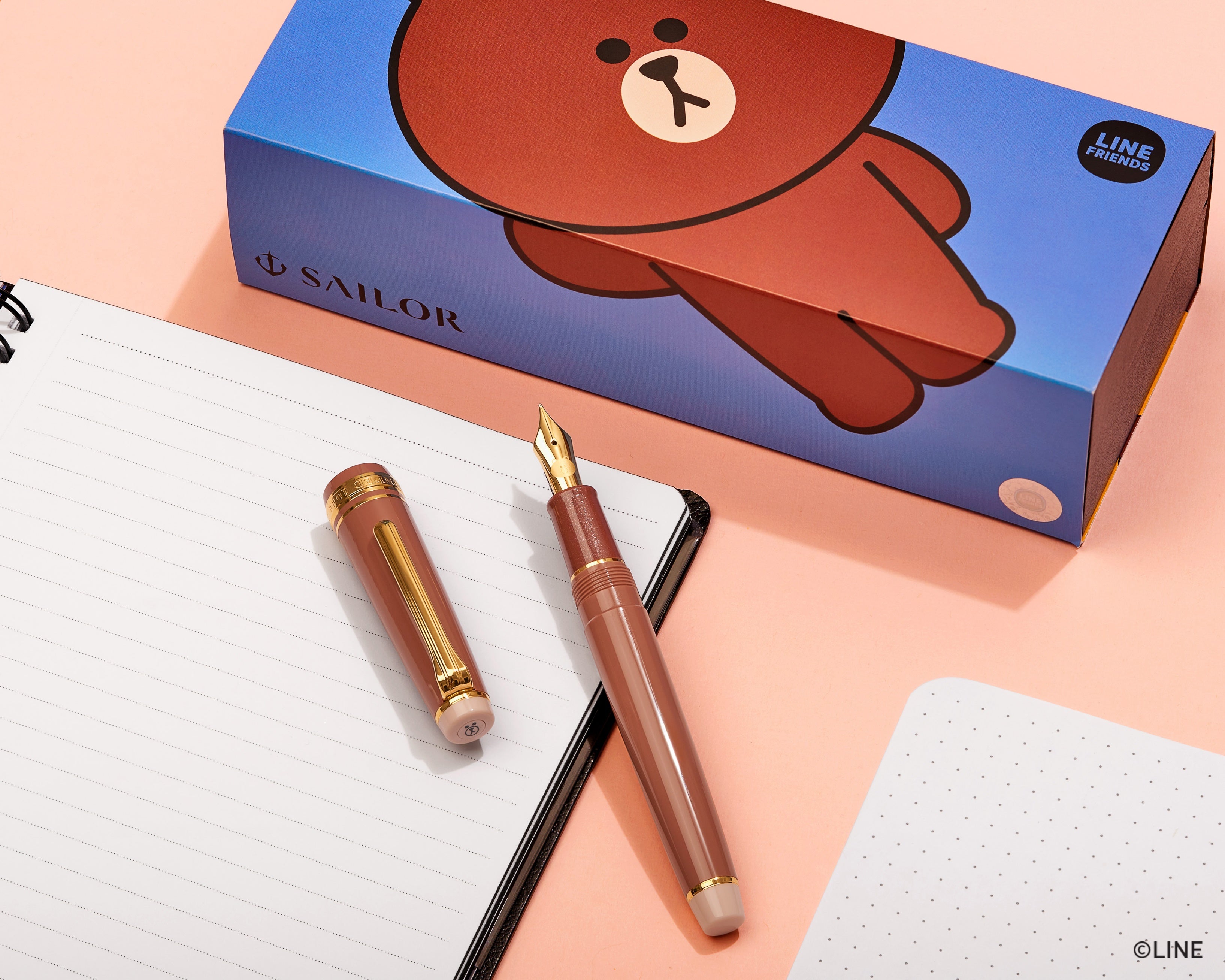 SAILOR - PRO GEAR SLIM - LINE FRIENDS 'BROWN' - FOUNTAIN PEN - 14