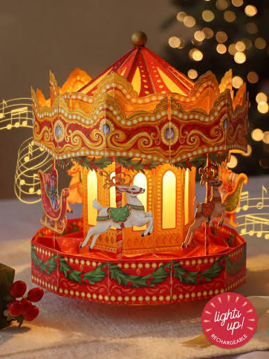 freshcut paper - Large Pop Up - Christmas Carousel
