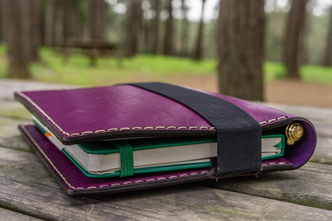 Galen Leather - iPad Mini & Large Moleskine Cover - Purple