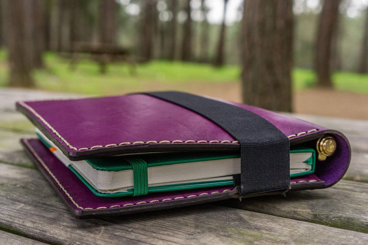 Galen Leather - iPad Mini & Large Moleskine Cover - Purple