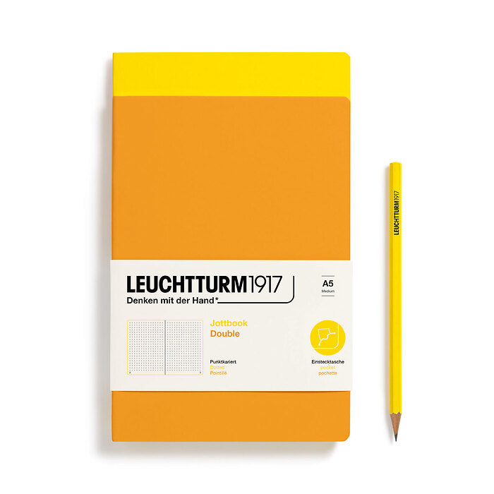 Leuchtturm1917 - A5 Jottbook Double - Pack of 2 - Lemon & Rising Sun