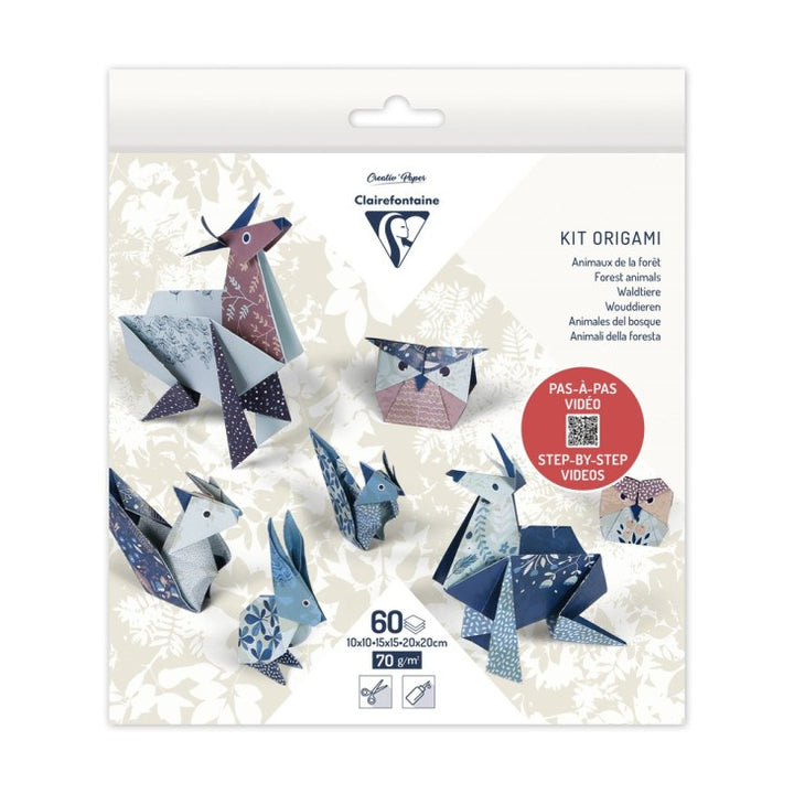 Clairefontaine - Origami Kit - 60 Sheets - Animals