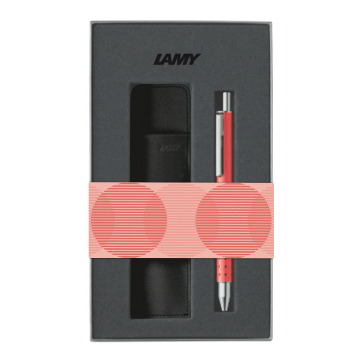 Lamy - Swift Sunset - Rollerball Pen with Leather Case - Gift set
