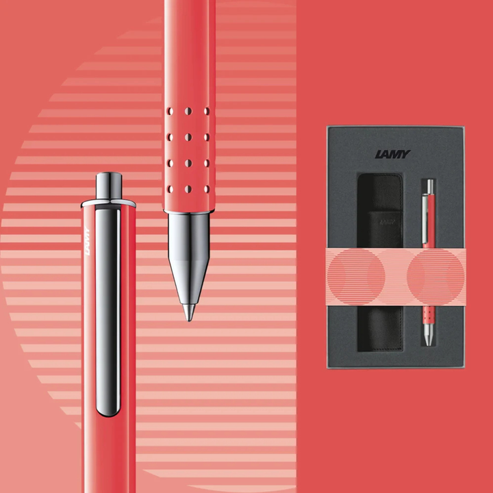 Lamy - Swift Sunset - Rollerball Pen with Leather Case - Gift set