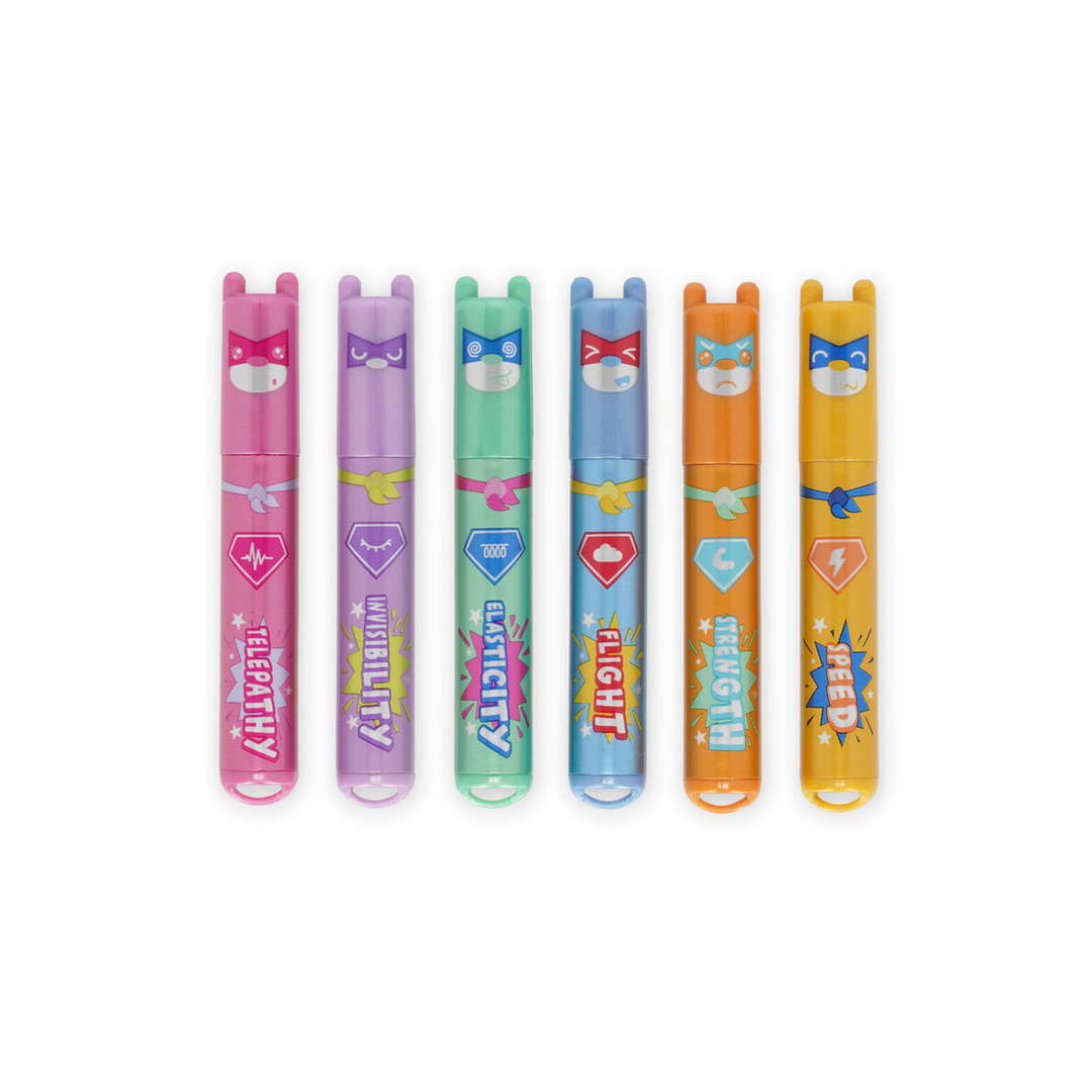 LEGAMI - Set of 6 Mini Highlighters - Teddy's Superpower
