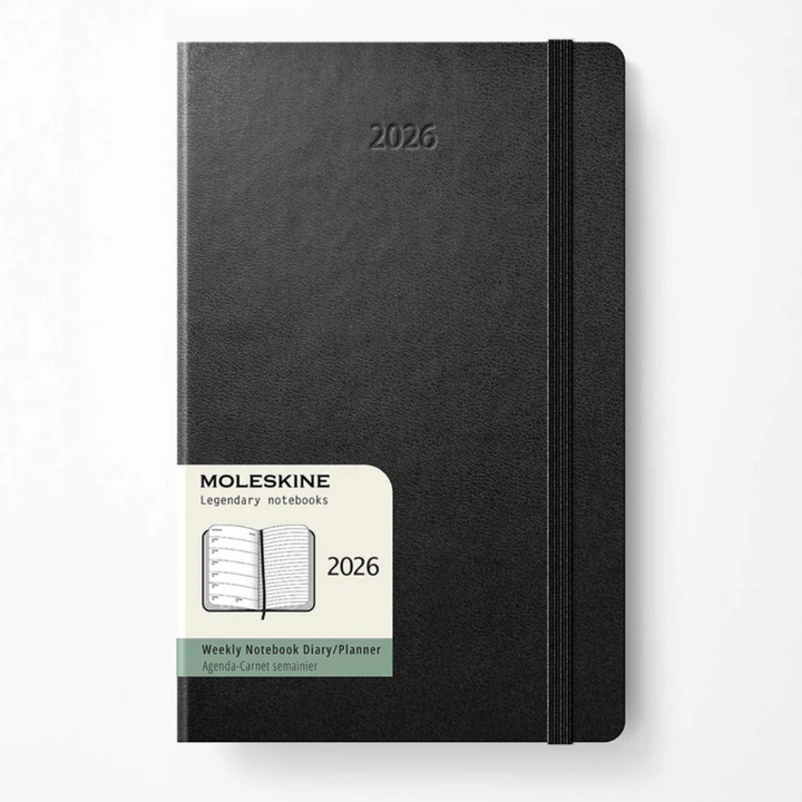Moleskine 2026 - Weekly Notebook Diary/Planner - Large (Black/Hardcover)