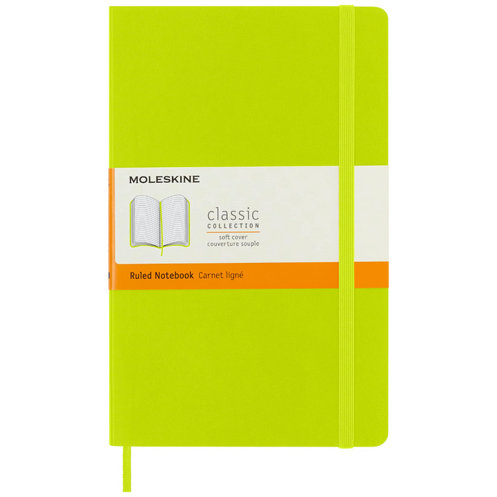Moleskine - Classic Ruled Notebook - Large (Lime/Softcover)