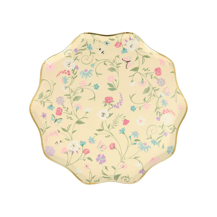 MERI MERI - Laduree Paris Floral Side Plates - Set of 8 - Assorted Colours